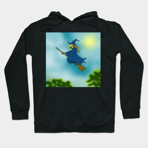 Blue sky Witch. Hoodie by grantwilson